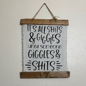 Rustic Brown and White Wall Hanging Decor